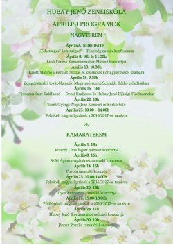 Aprilis programok